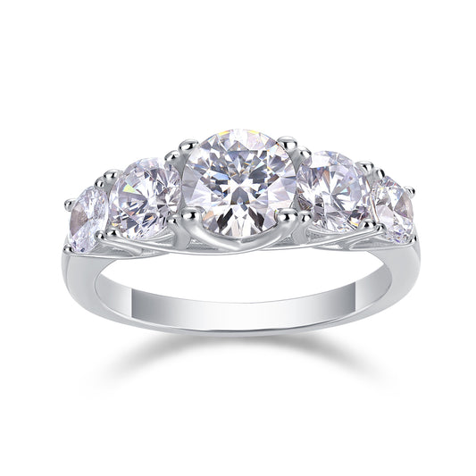925 Silver Moissanite Ring • Brilliant Luxury Design