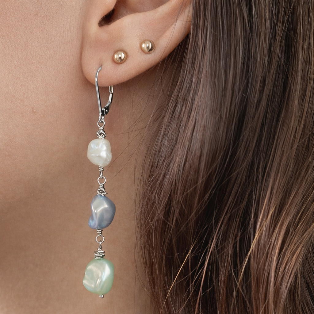 925 Sterling Silver Freshwater Cultured Pearl Earrings