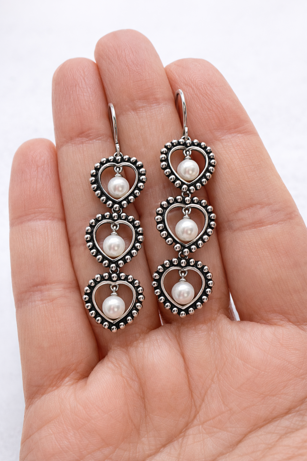 925 Sterling Silver - Freshwater Cultured Pearl Drop Earrings