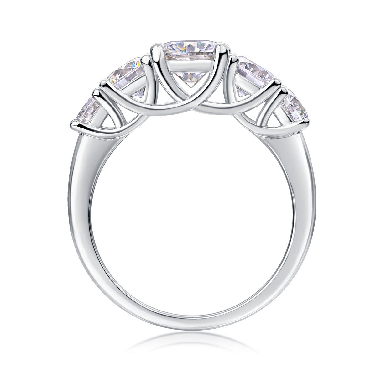 925 Silver Moissanite Ring • Brilliant Luxury Design