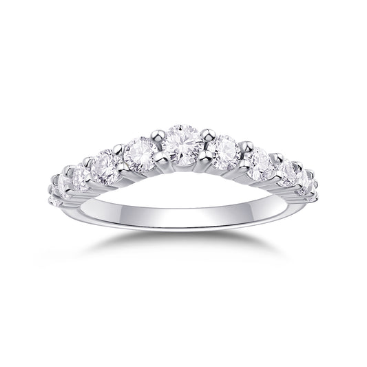Eternal Radiance Moissanite Eternity Band — 925 Sterling Silver