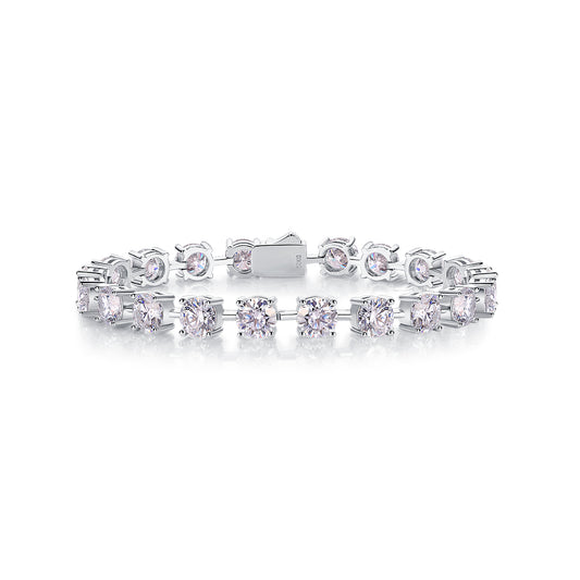 Moissanite Silver Bracelet • 925 Sterling Silver • Luxury Diamond-Like Sparkle