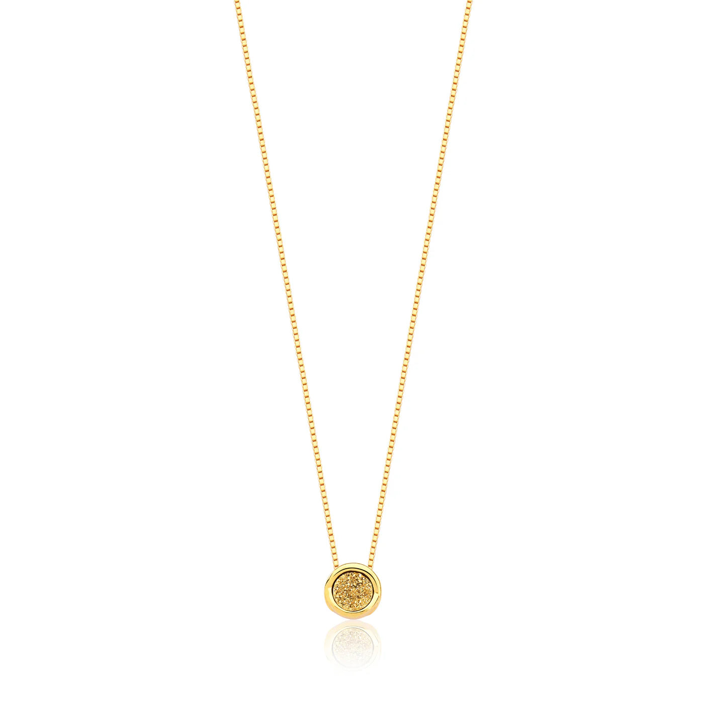 Gold Druse Necklace – 18K Gold Plated