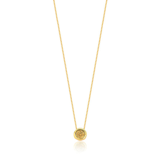 Gold Druse Necklace – 18K Gold Plated