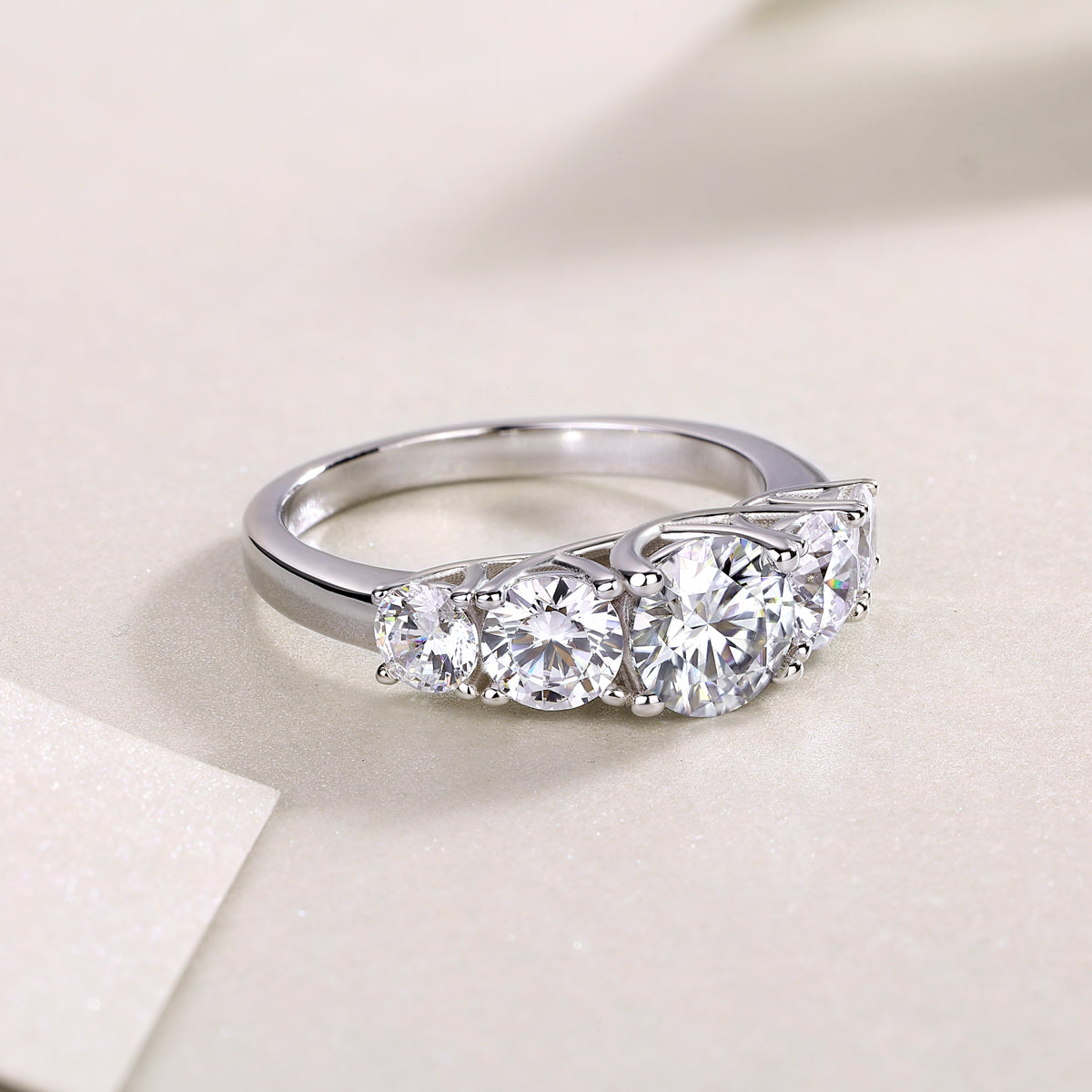 925 Silver Moissanite Ring • Brilliant Luxury Design