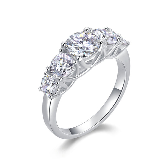 925 Silver Moissanite Ring • Brilliant Luxury Design