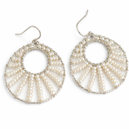 925 Sterling Silver - Freshwater Cultured Pearl Hook Earrings