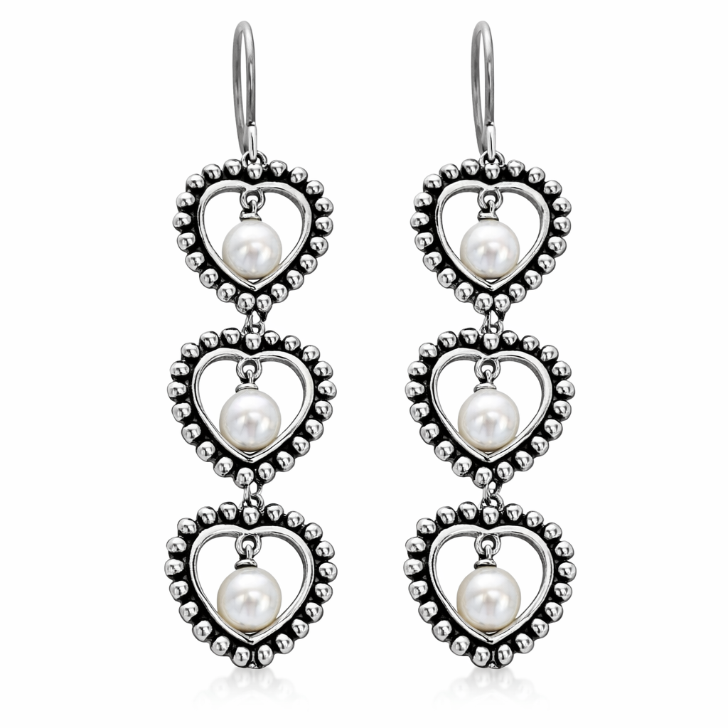 925 Sterling Silver - Freshwater Cultured Pearl Drop Earrings