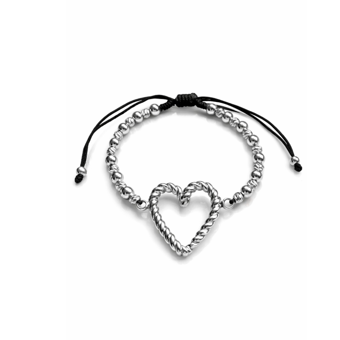 Stainless Steel Adjustable Heart Bracelet