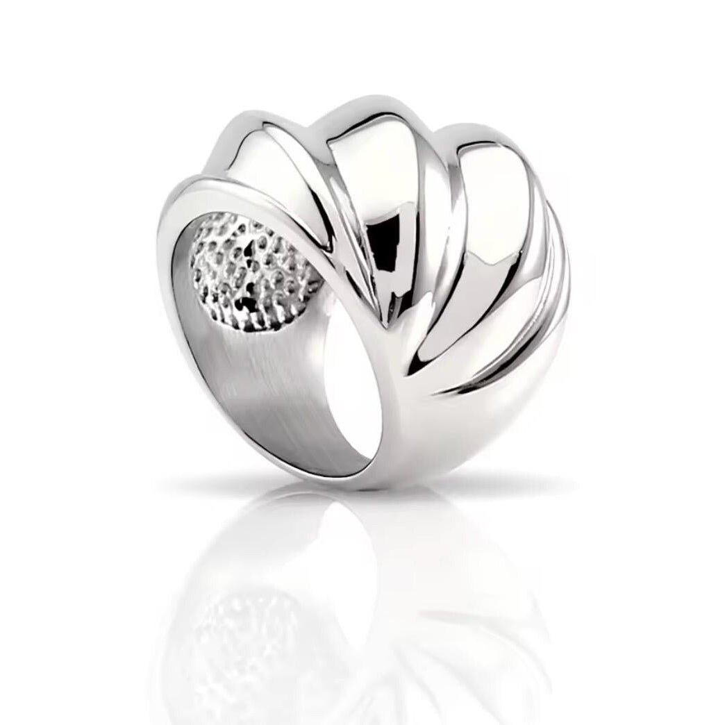 Silver Wave Stainless Steel Ring