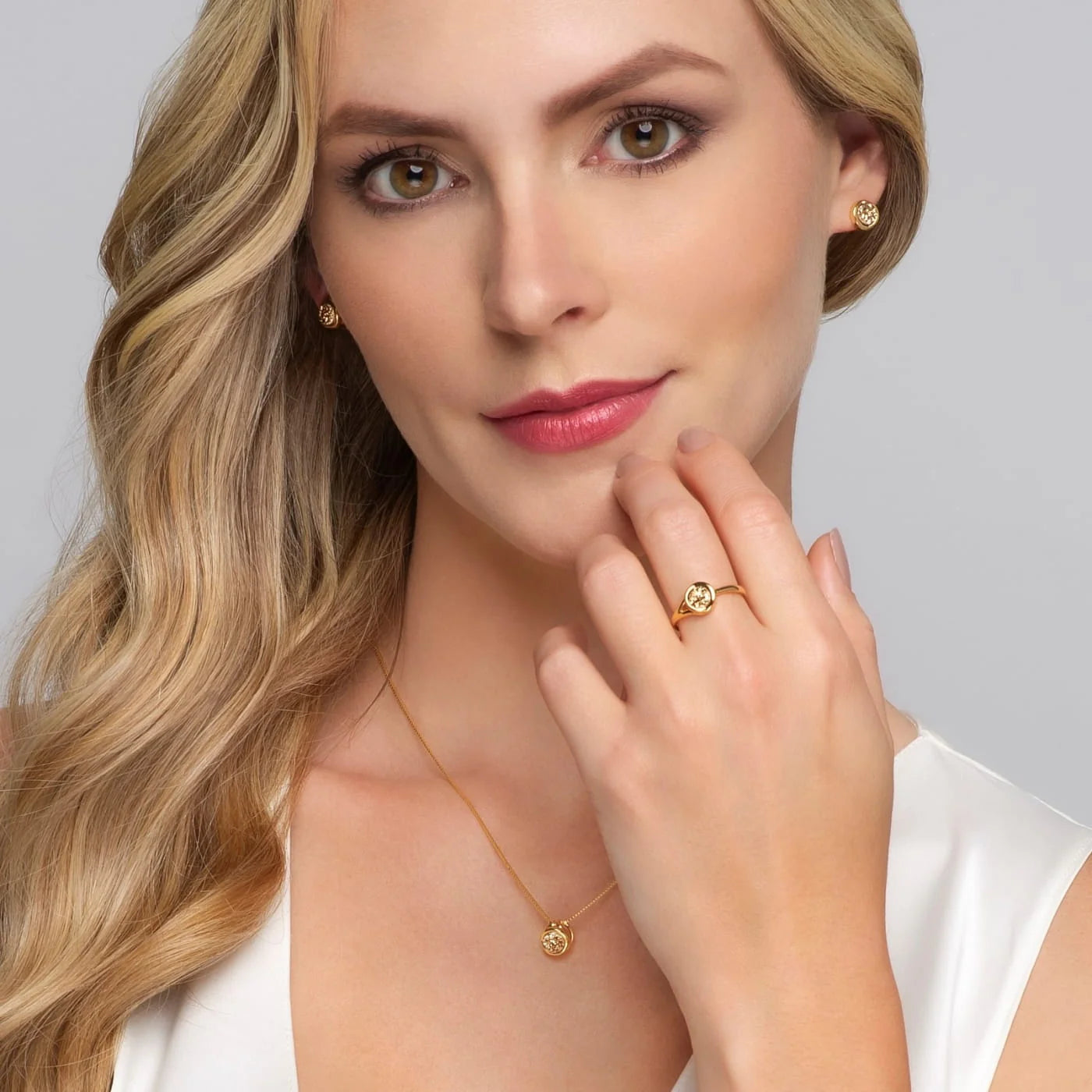 Gold Druse Necklace – 18K Gold Plated